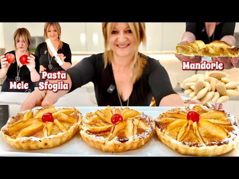Видео: Вкусные яблочно-миндальные пироги из слоеного теста, быстрые и простые.