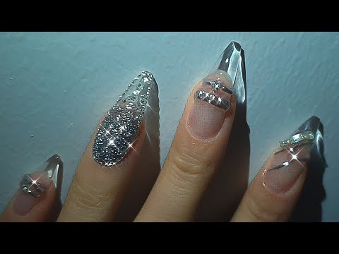 Видео: 💍 гелевое наращивание в домашних условиях/нейл-арт/дизайны/уроки/2023/серебряные кольца/