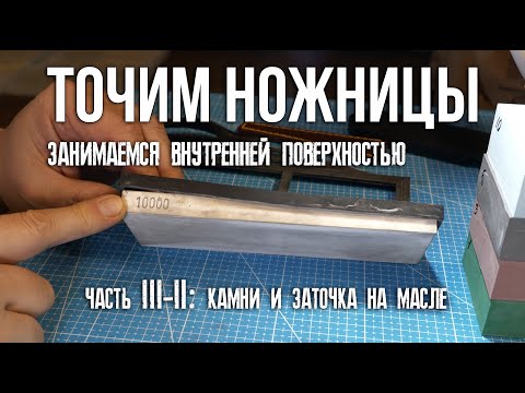 Видео: ПРО ЗАТОЧКУ НОЖНИЦ. Внутренняя поверхность, часть 2. Камни и работа на масле