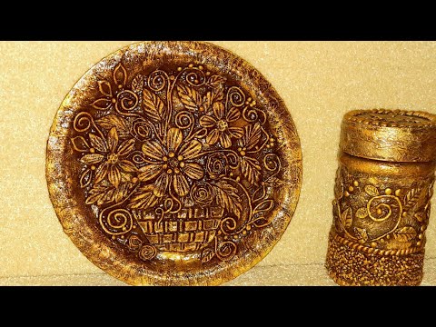 Видео: Лепное панно из соленого теста.  Поделки из соленого теста. DIY.