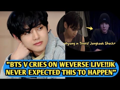 Видео: «Шок»😯Тэхён расплакался в прямом эфире Weverse! Чонгук никогда не ожидал, что это произойдёт.