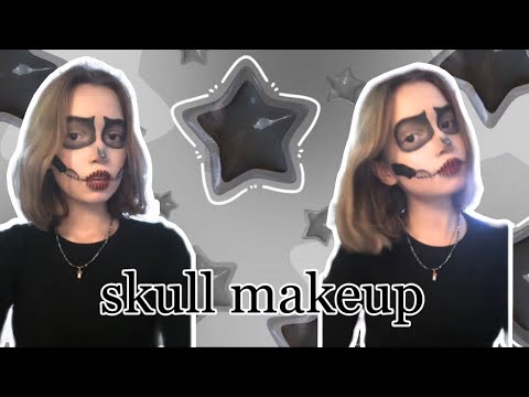 Видео: макияж череп на хэллоуин 💀|| skull makeup tutorial