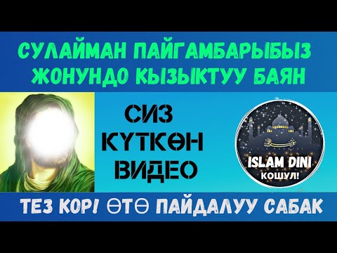 Видео: СУЛАЙМАН ПАЙГАМБАРЫБЫЗ ЖӨНҮНДӨ БАЯН // АХМАТАЛИ ДАМЛА