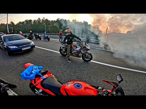 Видео: Пацаны Хулиганят в Центре КИЕВА на Мотоциклах РАЗБОРКИ на ДОРОГЕ