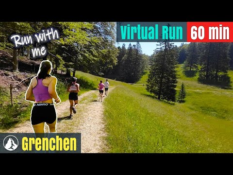 Видео: Grenchen Mountain Run 🇨🇭 Швейцария Страна чудес | Беговая дорожка | Виртуальный забег #87