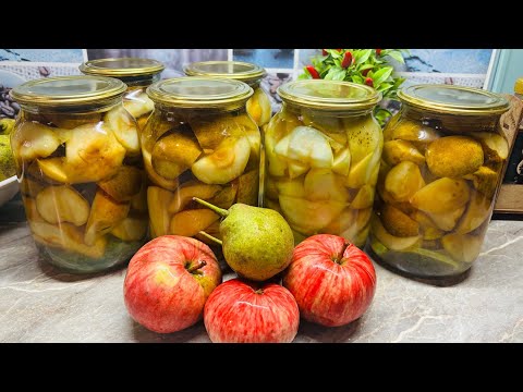 Видео: Сколько их не делай , всегда мало!! Яблочные и грушевые дольки в сиропе!! Невероятно вкусно!!