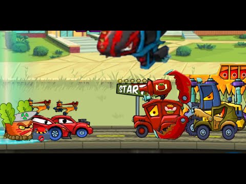 Видео: Car eats Car 2 прохождение №1. Друзья враги!!!