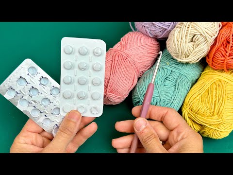 Видео: Вязаный трюк моей бабушки с пустым блистером из-под лекарств!