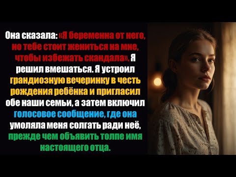 Видео: Она сказала: «Я беременна от него, но тебе следует жениться на мне, чтобы избежать скандала»...