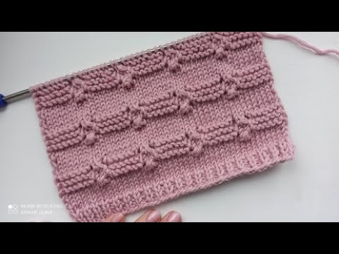 Видео: Простой рельефный узор спицами для вязания кардигана, жилета, джемпера.