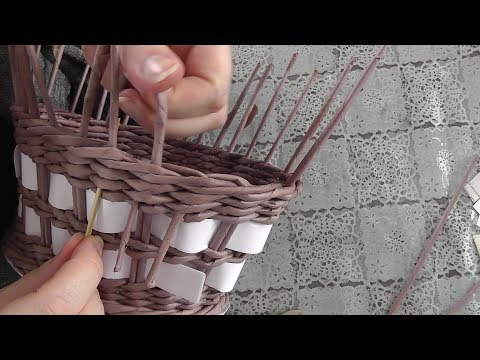 Видео: Загибка на коротких стойках. Плетение из газет