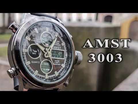 Видео: Amst 3003 double movement watch full review/ часы AMST 3003 часы обзор+настройка