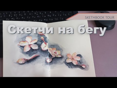Видео: Акварельные скетчи в тетрадке Maxdoodz #sketchbooktour