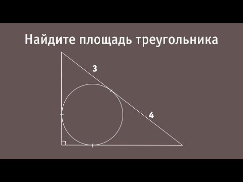 Видео: Задачка про площадь прямоугольного треугольника