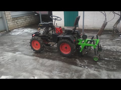 Видео: картофелекопалка грохотная к мототрактору