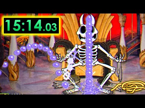 Видео: Спидран Cuphead + DLC с модом Lobber Beam