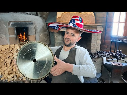 Видео: Превращение пильного полотна в дамасский меч за 10 000 долларов. Создание шедевра.