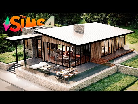 Видео: СТРОИМ НЕБОЛЬШОЙ СОВРЕМЕННЫЙ ДОМ В СИМС 4 - The Sims 4 House Build No CC