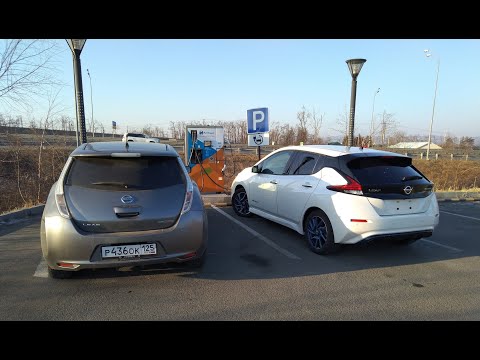 Видео: Nissan Leaf ZE1 и ZE0,5 запас хода при  -20