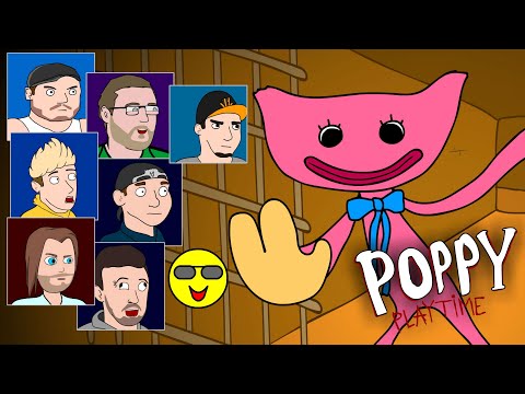 Видео: Реакция летсплейщиков на Киси Миси | Анимация Poppy Playtime