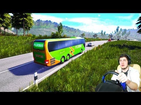 Видео: ПО ГЕРМАНИИ НА НОВОМ АВТОБУСЕ - СИМУЛЯТОР ВОДИТЕЛЯ АВТОБУСА в Fernbus Simulator + РУЛЬ