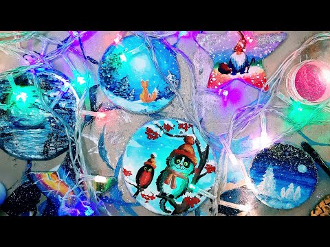 Видео: ИГРУШКИ на ЁЛКУ |Соленое тесто и гуашь✌Полный МК