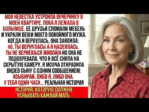 Видео: Невестка ограбила мой дом, пока я умирала в больнице… Но не знала, что я пошлю видео позора её мужу…