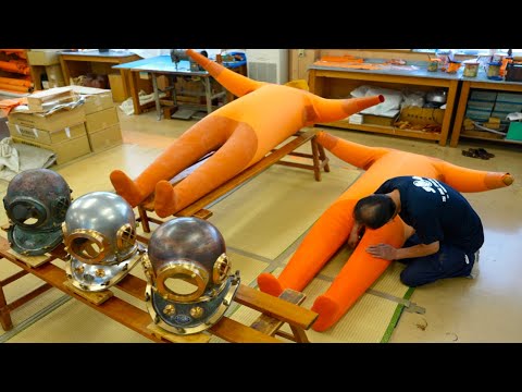 Видео: Процесс изготовления гидрокостюма. Старая фабрика по производству водолазных костюмов в Японии.