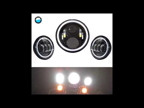 Видео: Harley Electra Glide LED Lighting (диодные фары - установка)