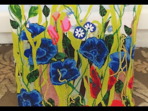 Видео: Маленький красивый органайзер с цветами из мелких лоскутов/textile pizza (2)#пэчворк #лоскутноешитье
