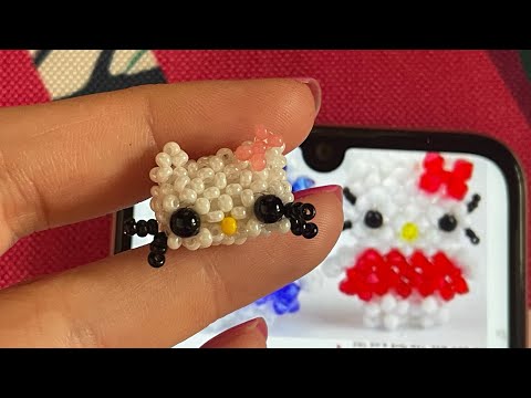 Видео: Первая часть видео.Голова. Амигуруми Хеллоу Китти из бисера. #хеллоукитти #бисероплетение #амигуруми