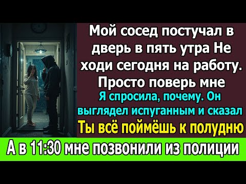 Видео: Мой сосед постучал в дверь в пять утра Не ходи сегодня на работу хотя я ему не поверила