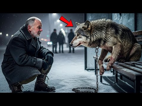 Видео: Ветеран нашёл раненого волка на остановке — То, что случилось дальше, довело город до слёз