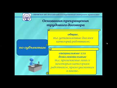 Видео: 1 Тема 2 2  Трудовой договор  Прекращение трудового договора