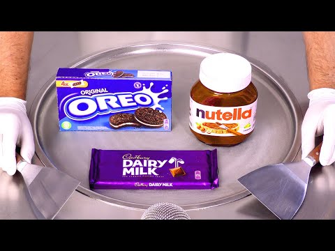 Видео: Как приготовить булочки с мороженым CADBURY + OREO + NUTELLA | АСМР (без разговоров)