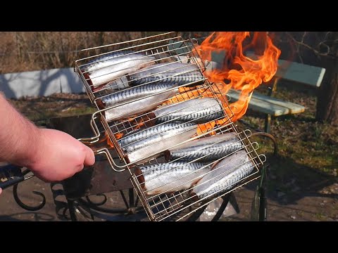 Видео: ЭТА СКУМБРИЯ ВАС ПОКОРИТ! РЫБА НА МАНГАЛЕ. ENG SUB.