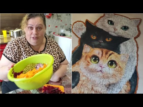 Видео: Наш субботний день) Винегрет) Вкусная курочка) Красивая картина)