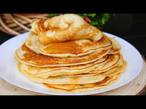 Видео: Пышные Блины на Кефире (Как у бабушки)