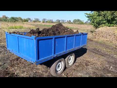 Видео: Вивозка гною трактором і вилами навантажувачами, що доробив на вилах.