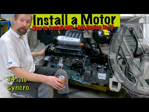Видео: Как установить двигатель AAB / AJA в VW T4 Syncro | Ремень ГРМ и т. д.