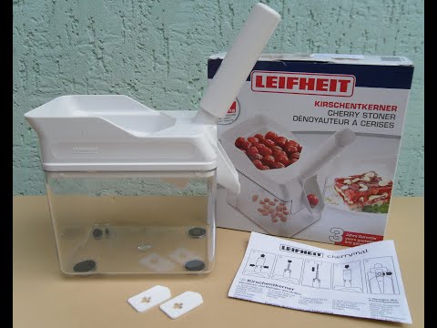 Видео: Отделитель косточек вишен LEIFHEIT CHERRYMAT(37200)/тестирование на разных ягодах