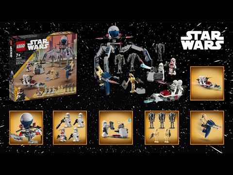 Видео: LEGO Star Wars Клони-піхотинці й Бойовий дроїд. Бойовий набір (75372)