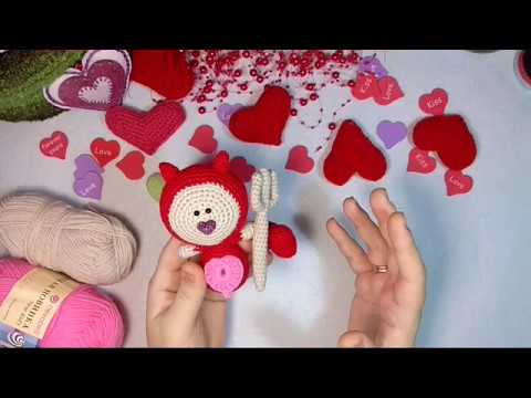Видео: МК//Вязаная игрушка "Влюблённые Дьяволята". Часть 1.