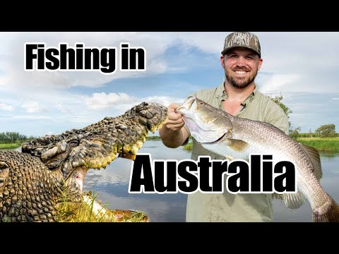 Видео: Ловля баррамунди с вертолёта! Северная территория Австралии