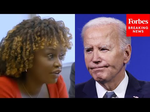 Видео: «И вы никогда не задумывались о том, почему?»: KJP давит на Байдена, защищая дебаты как «просто н...