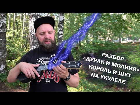 Видео: КиШ (Король и Шут) - Дурак и молния . Разбор на укулеле.