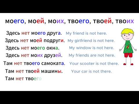 Видео: РКИ. Родительный падеж местоимений / Russian Pronouns in the Genitive Case