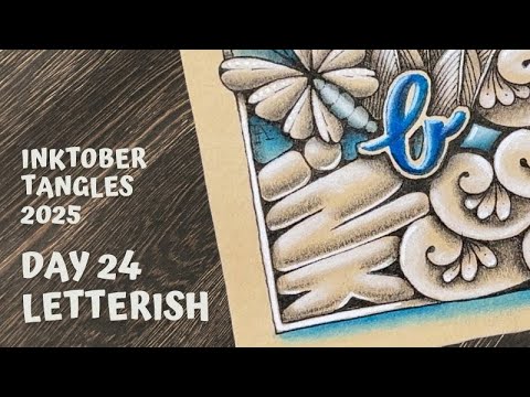 Видео: Inktober Tangles 2025 - День 24 - Letterish