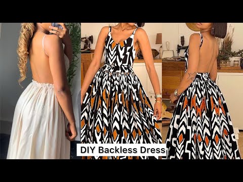 Видео: Как раскроить и сшить длинное платье со сборками и открытой спиной ||Урок по созданию платья с от...