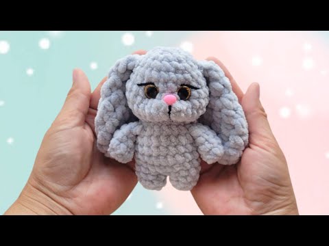 Видео: Зайчик 🐰 Малыш с длинными ушами из плюша крючком🐇crochet bunny🐇Häkelhase